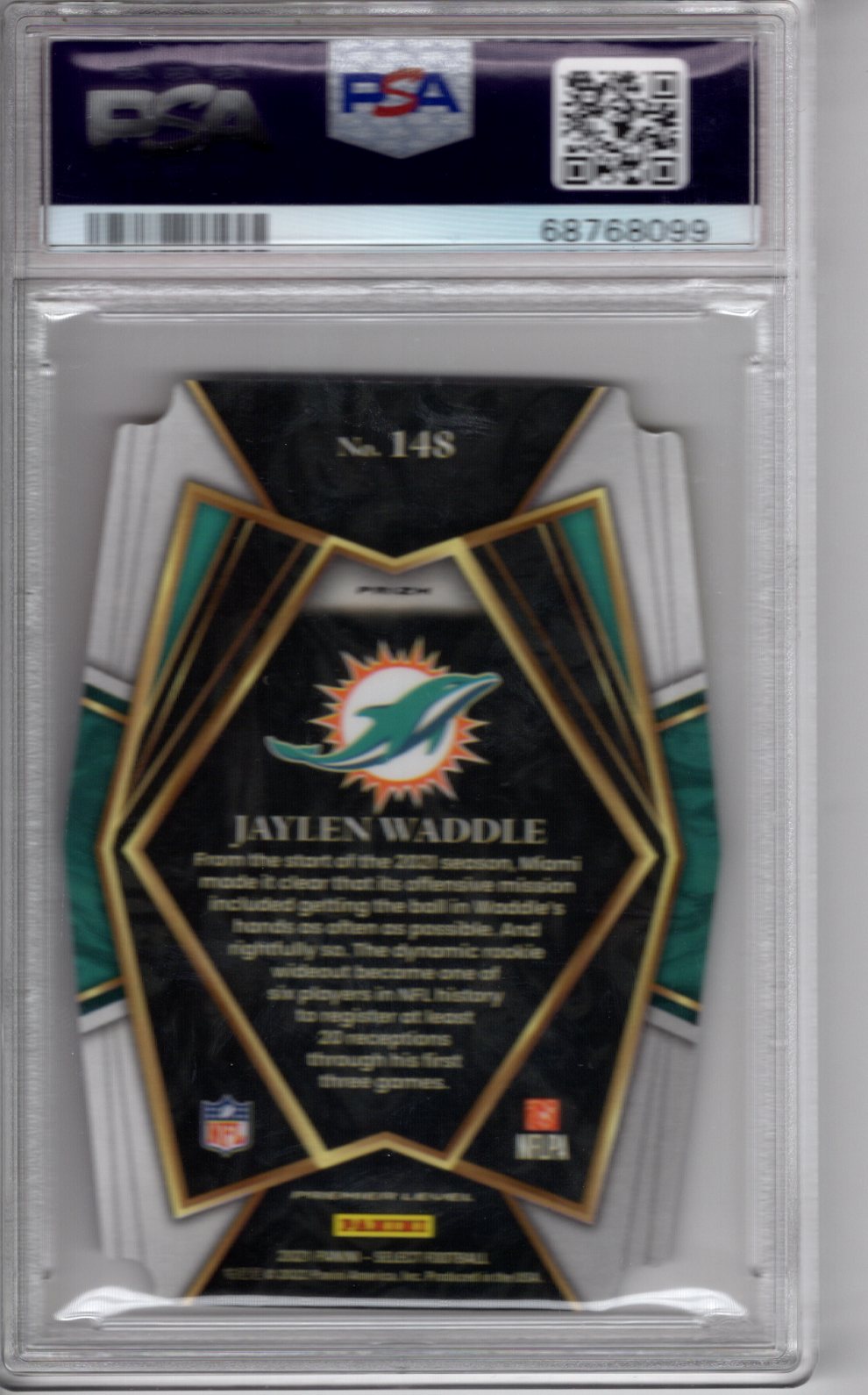 2021 Panini Select Jaylen Waddle PSA 9