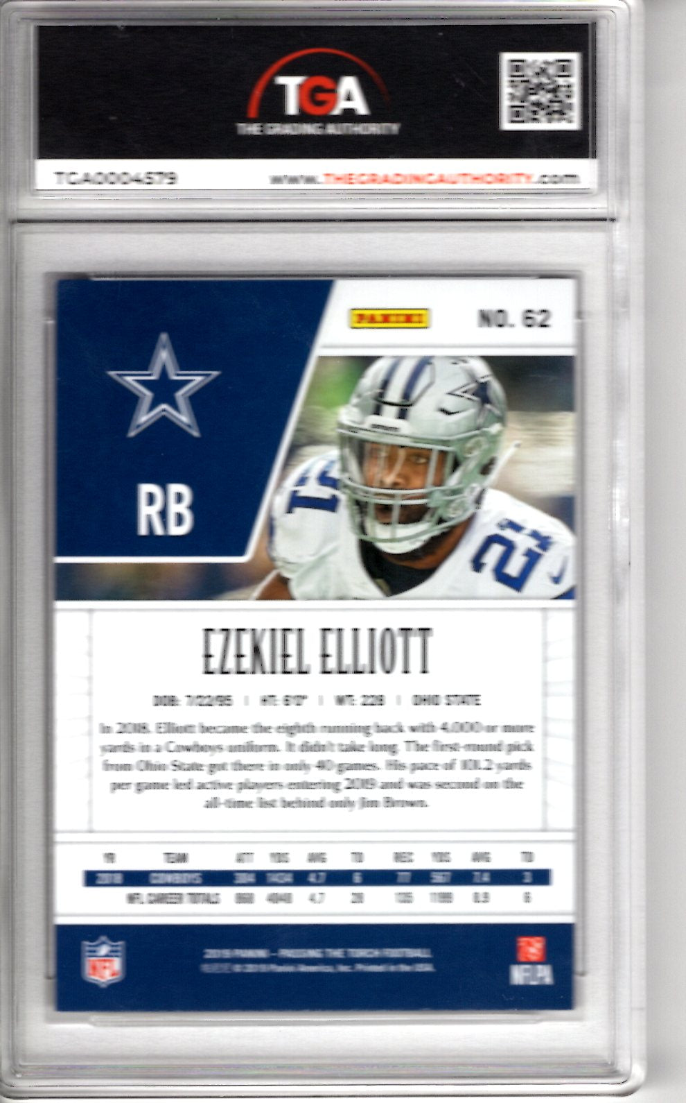 2019 Panini Donruss Elite Ezekiel Elliott 10/10 TGA 9