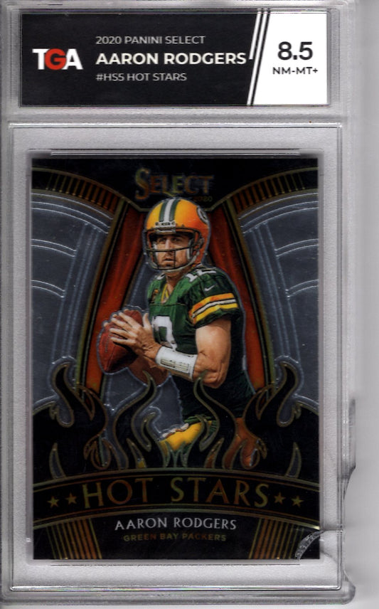 2020 Panini Select Aaron Rodgers TGA 8.5 (Damaged Slab)