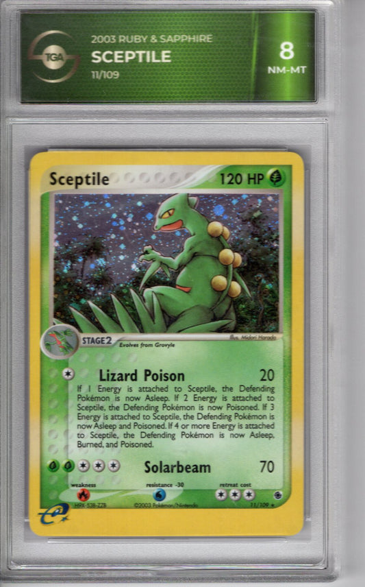 2003 Ruby & Sapphire Sceptile Holo TGA 8