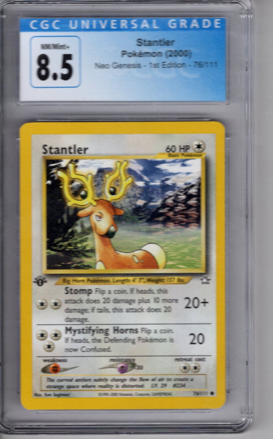 2000 Neo Genesis Stantler 1st Edition CGC 8.5