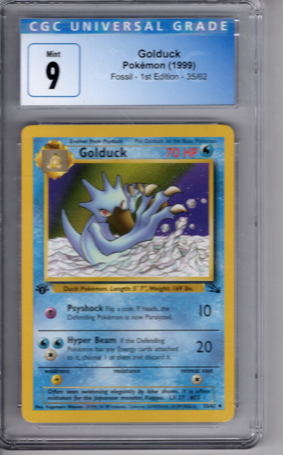 1999 Fossil Golduck 1st Edition CGC 9