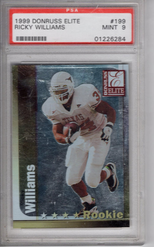 1999 Donruss Elite Ricky Williams PSA 9