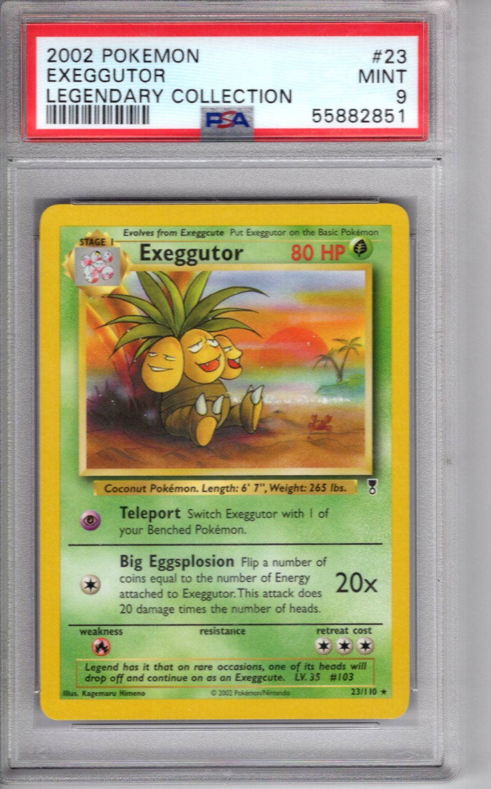 2002 Pokemon Exeggutor Legendary Collecton PSA 9