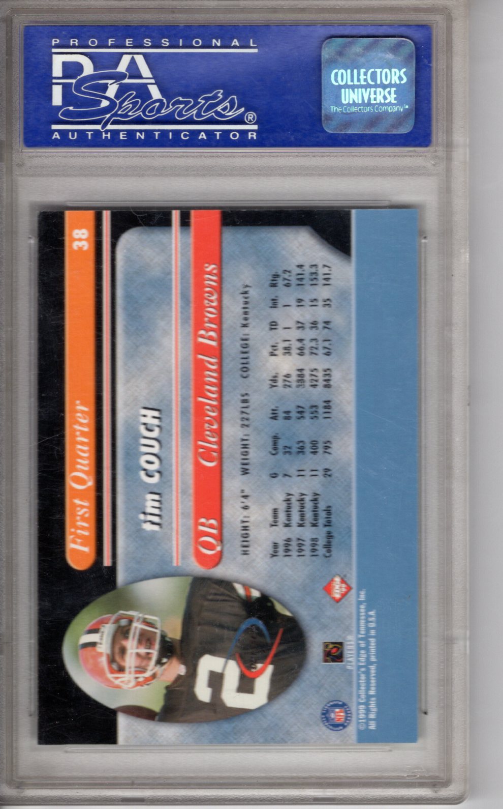 1999 College Odyssey Tim Couch PSA 9