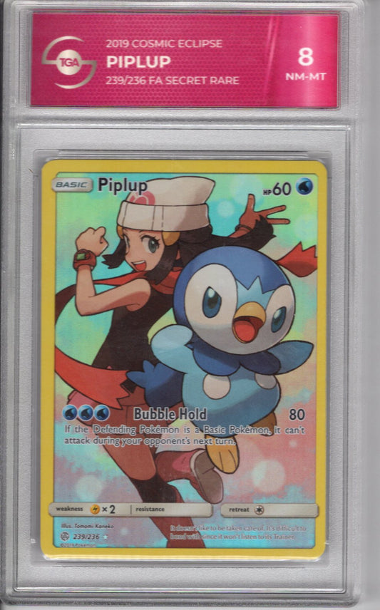 SM Cosmic Eclipse Piplup Secret Rare TGA 8