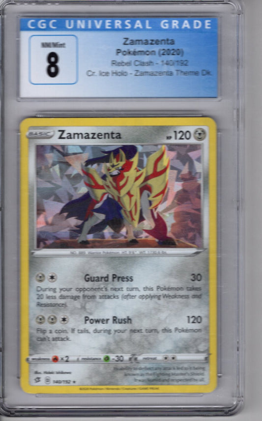 2020 Sword & Shield Rebel Clash Zamazenta CGC 8