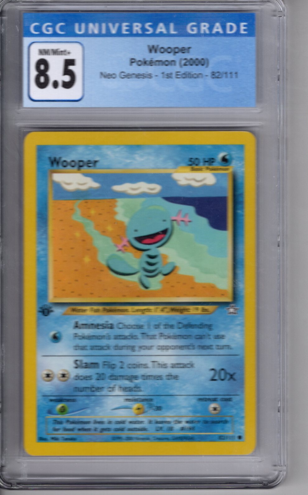 2000 Neo Genesis Wooper 1st Edition CGC 8.5