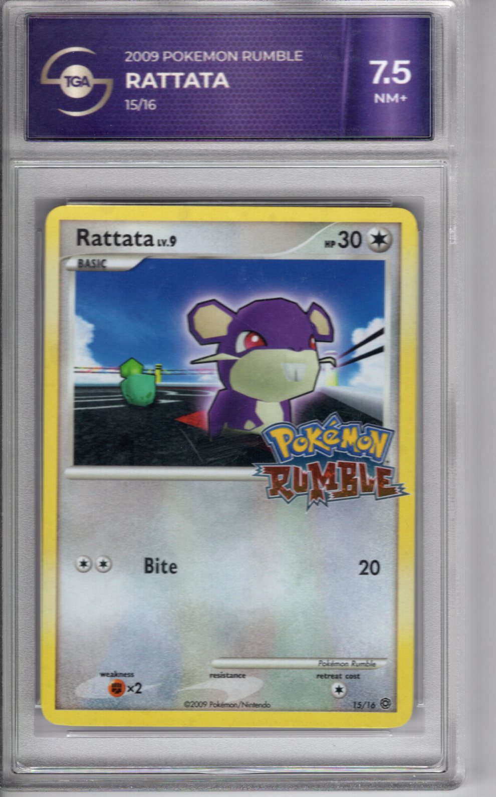 2009 Pokemon Rumble Ratata TGA 7.5