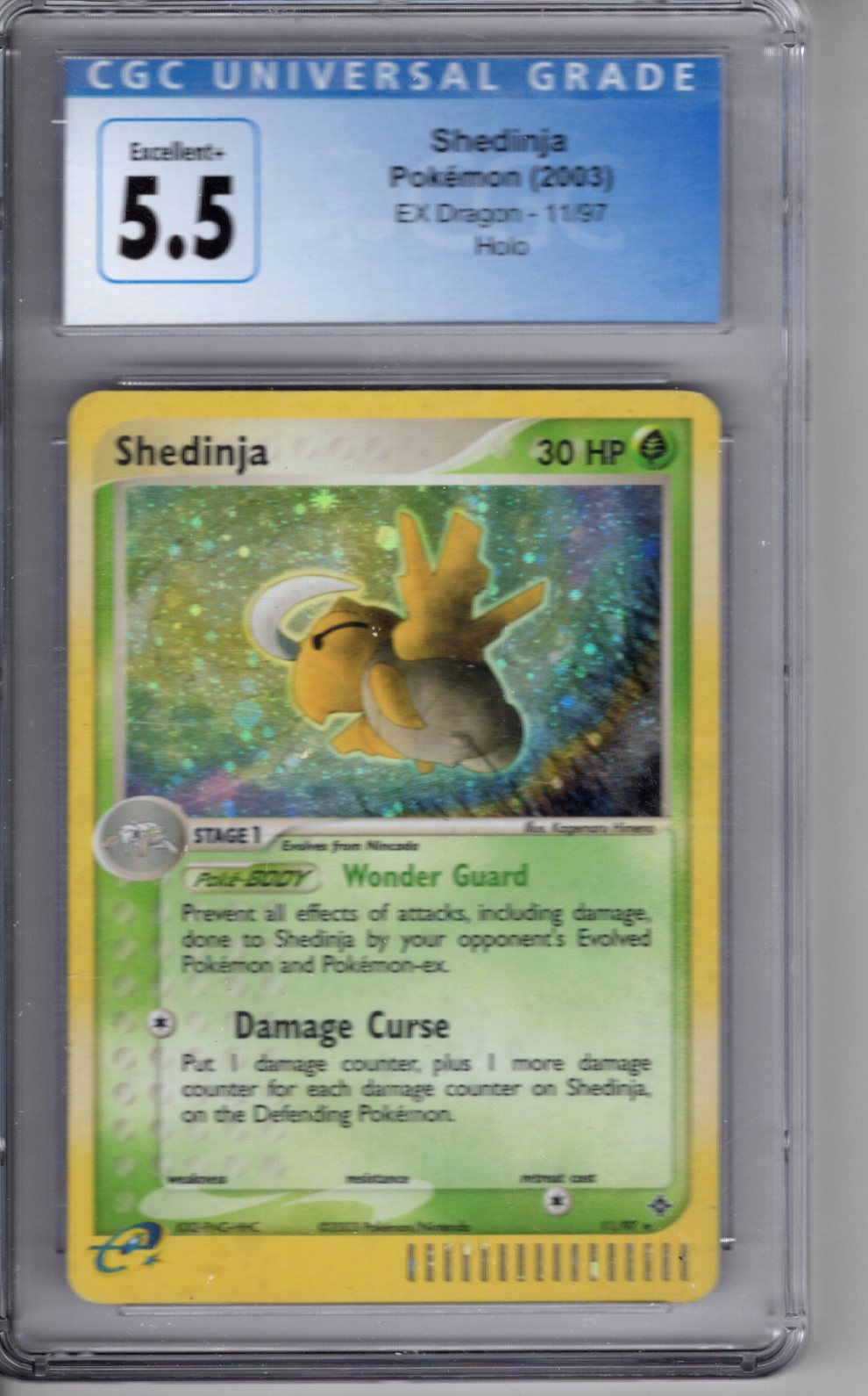 2003 Pokemon EX Dragon Shedinja CGC 5.5