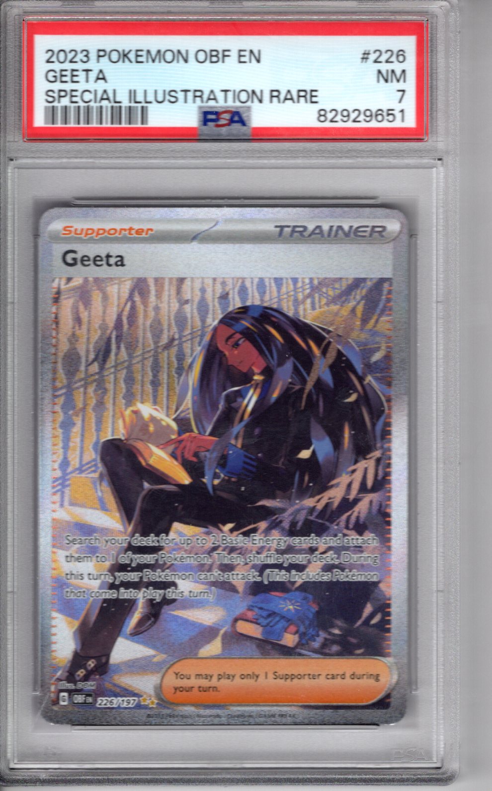 Pokemon 2023 SV Obsidian Flames Geeta Illustration Rare PSA 7