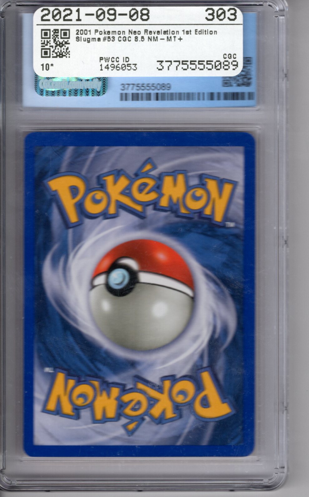 2001 Pokemon Neo Revelation Slugma 1st Edition CGC 8.5