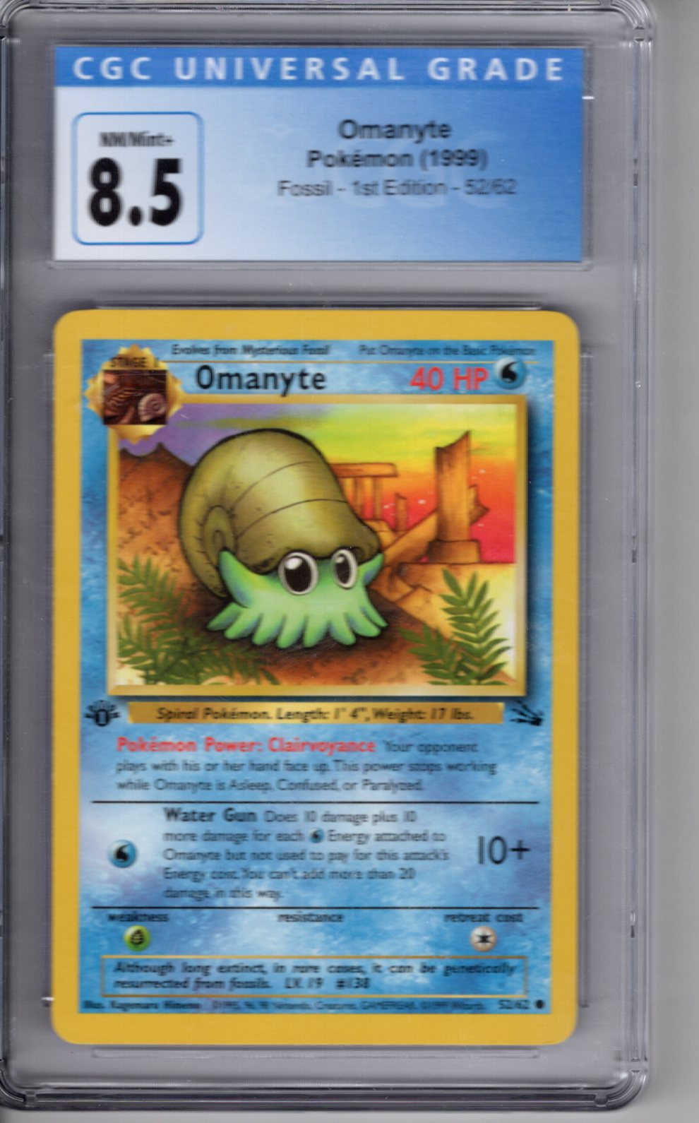 Copy of 1999 Fossil 1st Edition Omanyte CGC 8.5