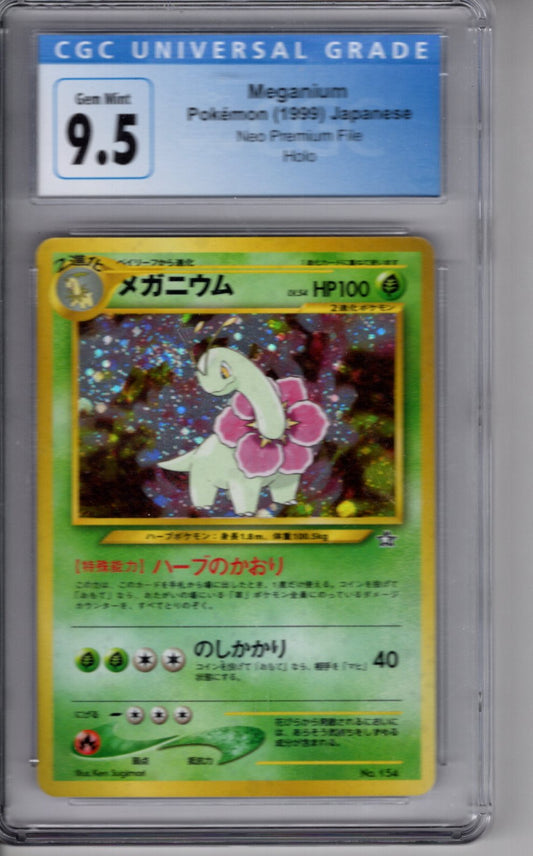 1997 Japanese Pokemon Meganium CGC 9.5