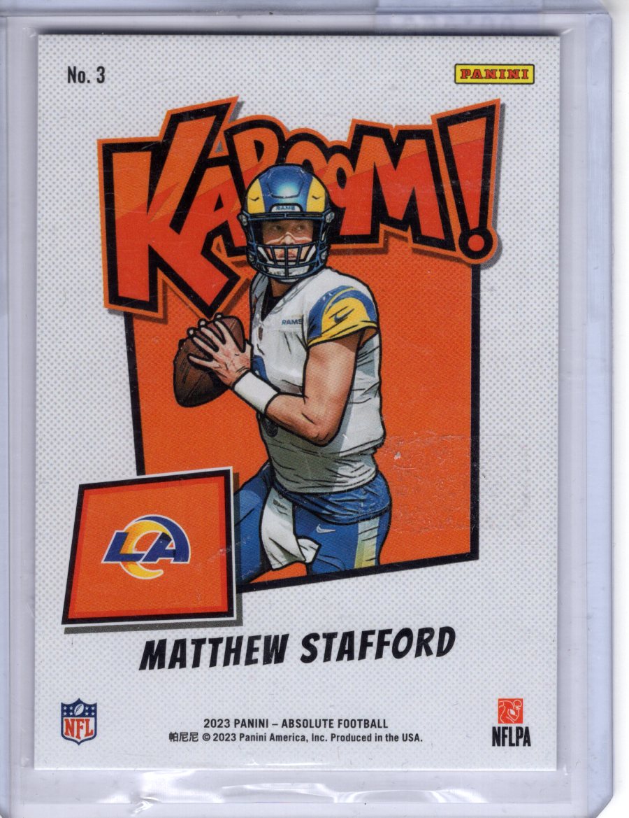 2023 Panini Absolute Matthey Stafford KABOOM # 3