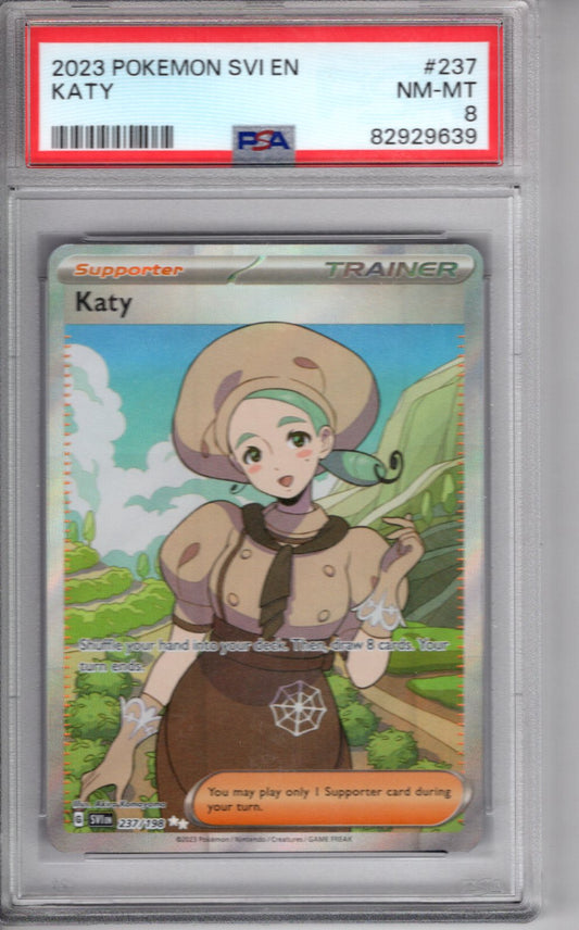 2023 Pokemon Scarlet & Violet Base Set Katy #237/198 PSA 8