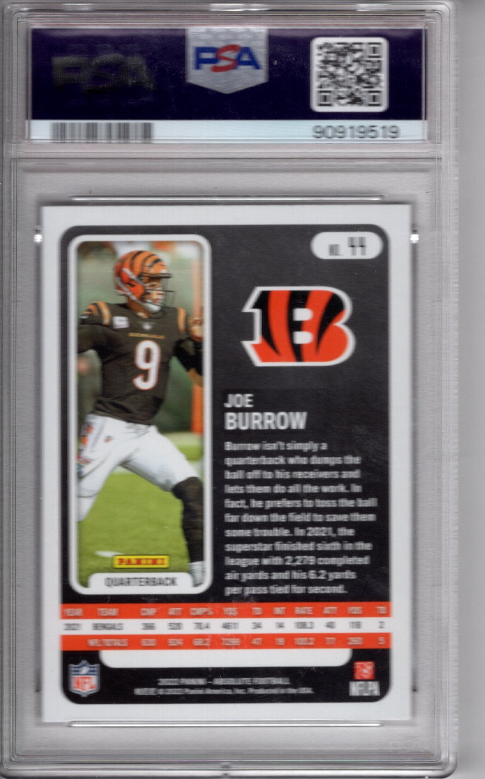 2022 Panini Absolute Joe Burrow Green PSA 10