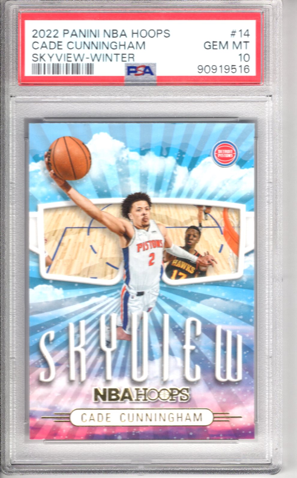 2022 Panini NBA Hoops Cade Cunninham Skyview-Winter PSA 10