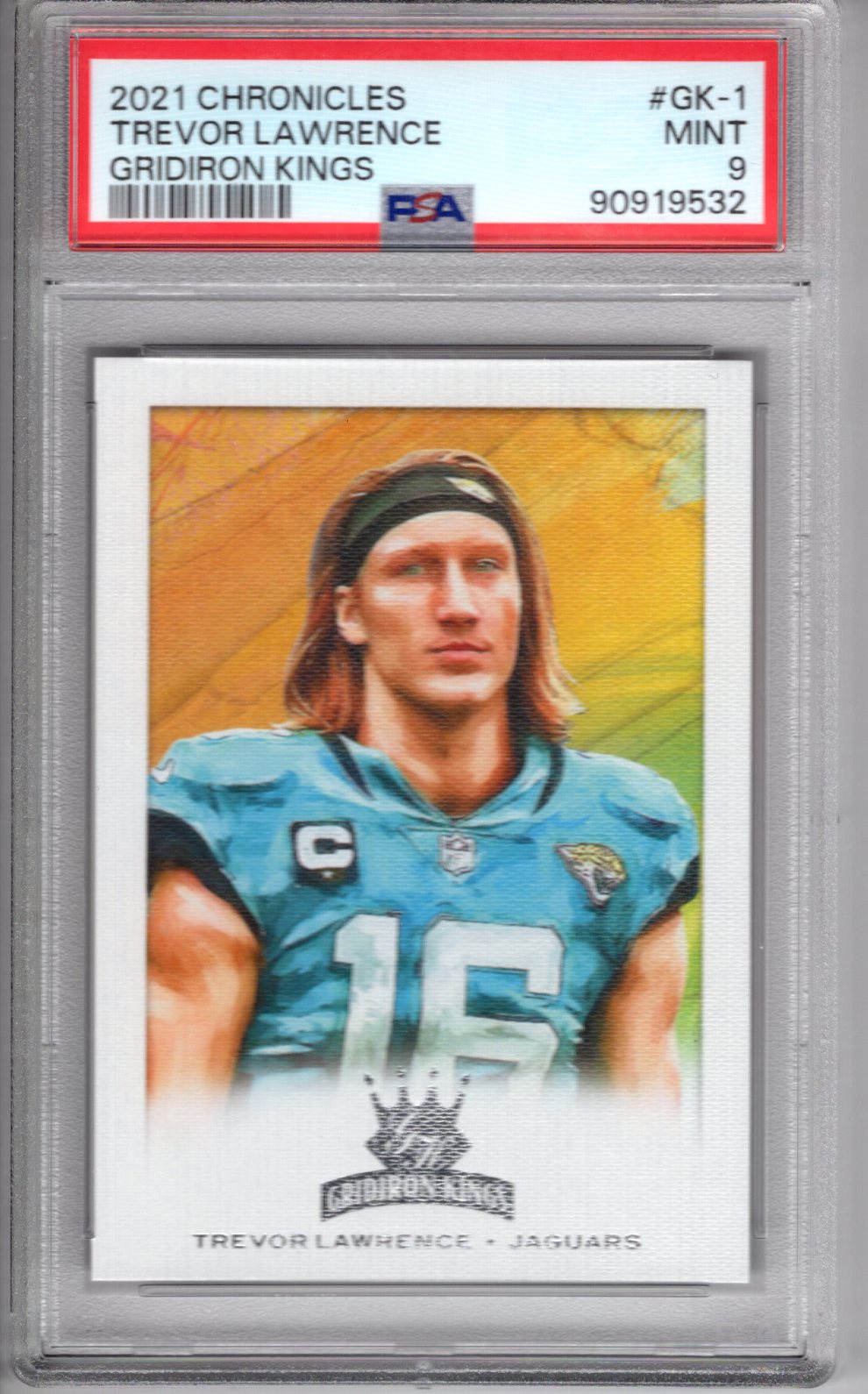 2021 Panini Chronicles Trevor Lawrence Gridiron Kings PSA 9