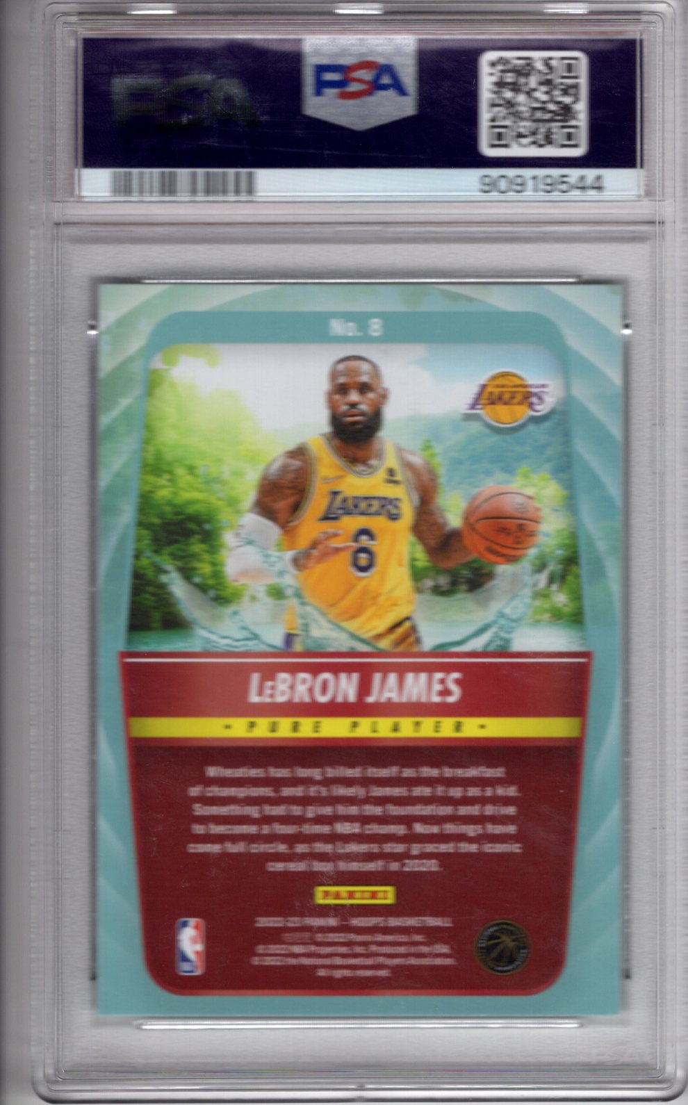 2022 Panini NBA Hoops LeBron James Pure Players PSA 9