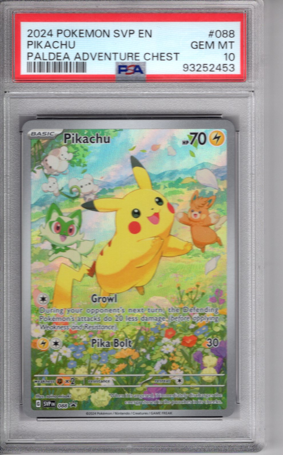 Pikachu Paldea Adventure Chest PSA 10