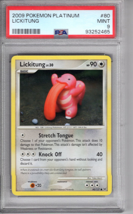 Lickitung Pokemon Platinum PSA 9