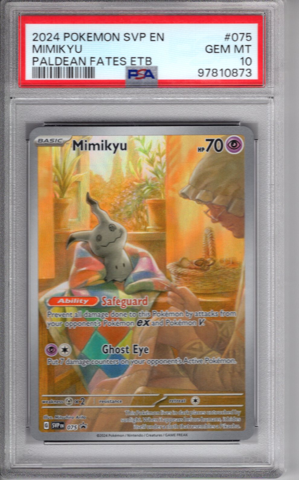 Mimikyu Paldean Fates PSA 10