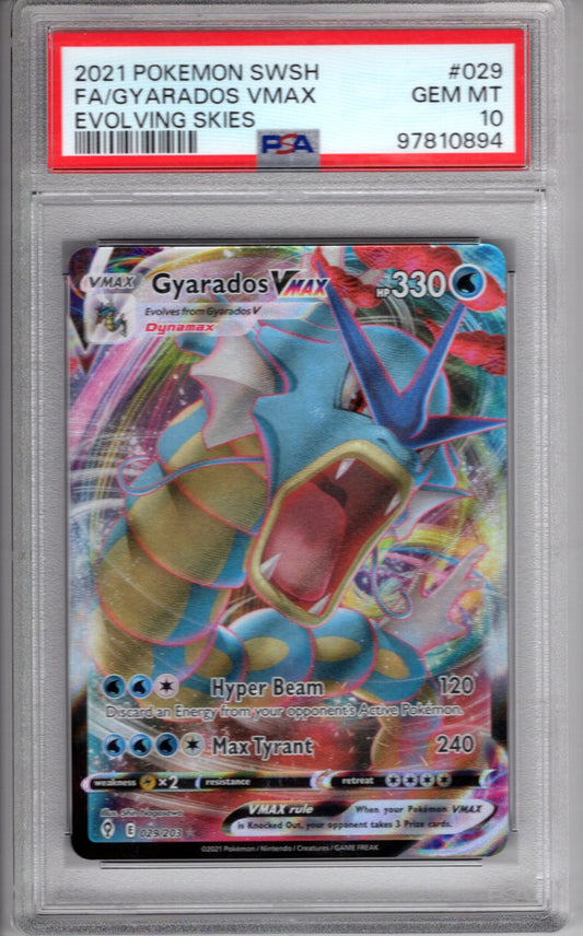 Gyarados Vmax Evolving Skies PSA 10