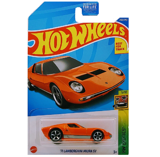 Hot Wheels HW Exotics Orange '71 Lamborghini Miura SV