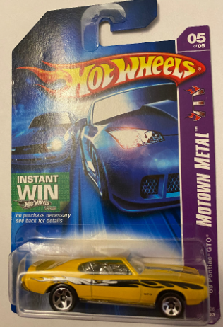 Hot Wheels Motown Metal Yellow Pontiac GTO