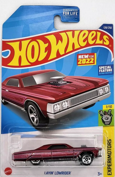 Hot Wheels Experimotors Red Layin' Lowrider 7/10