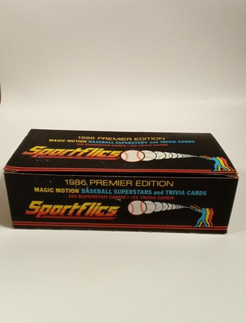 1986 Premier Edition Magic Motion Baseball Superstars and Trivia Cards Box