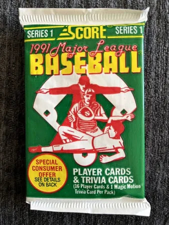 1991 Score Major League Baseball Series 1 Pack