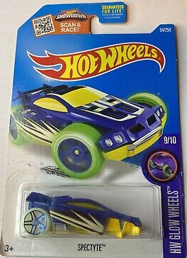 Hot Wheels HW Glow Wheels Spectyte (Blue)